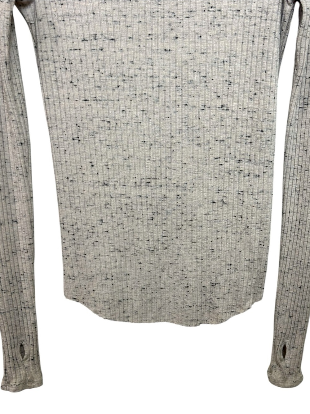 Enza Costa Women's  'Baseball Crew' Long Sleeve Top Ribbed, Natural Beige, Small - Picture 7 of 11
